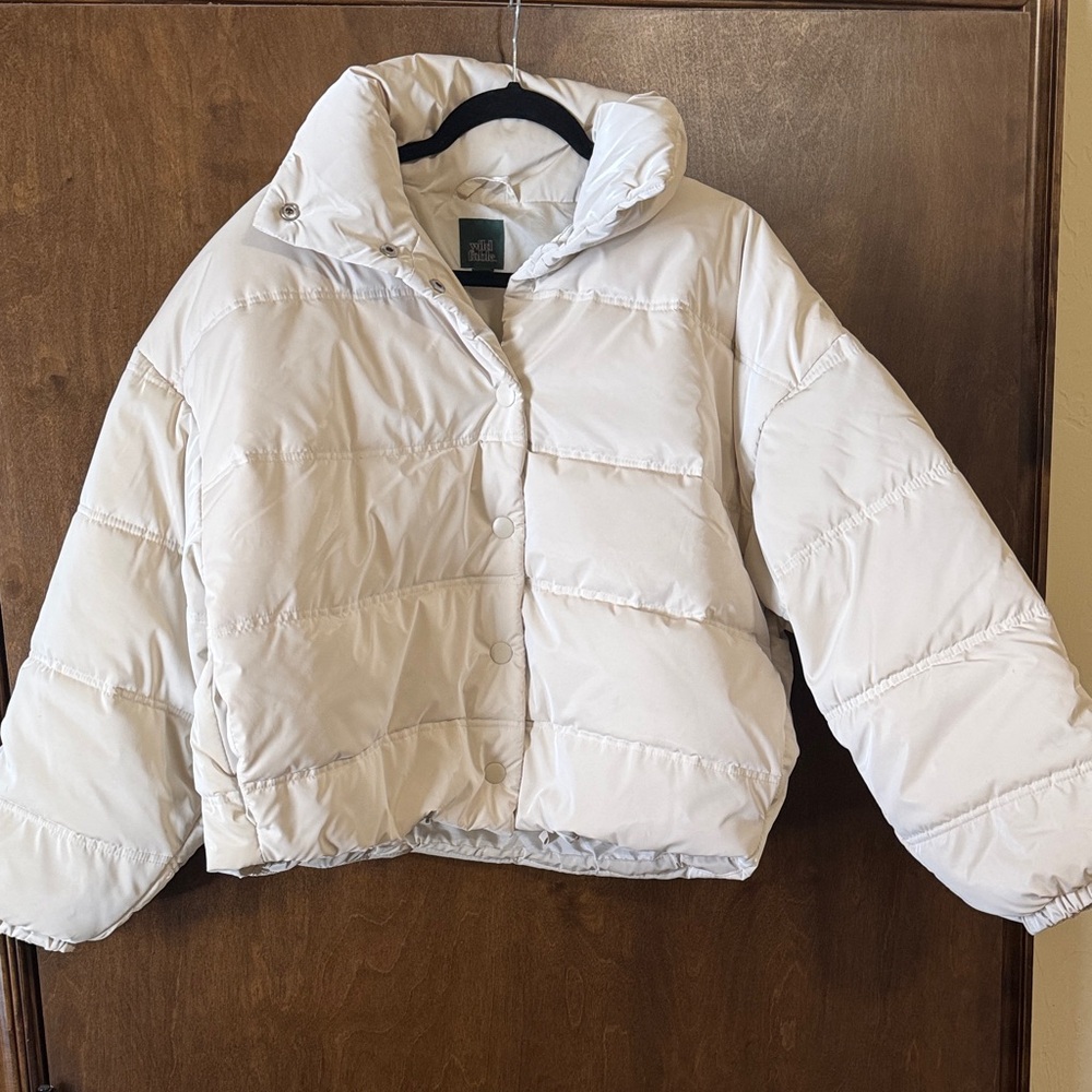 Wild Fable White Puffer Jacket